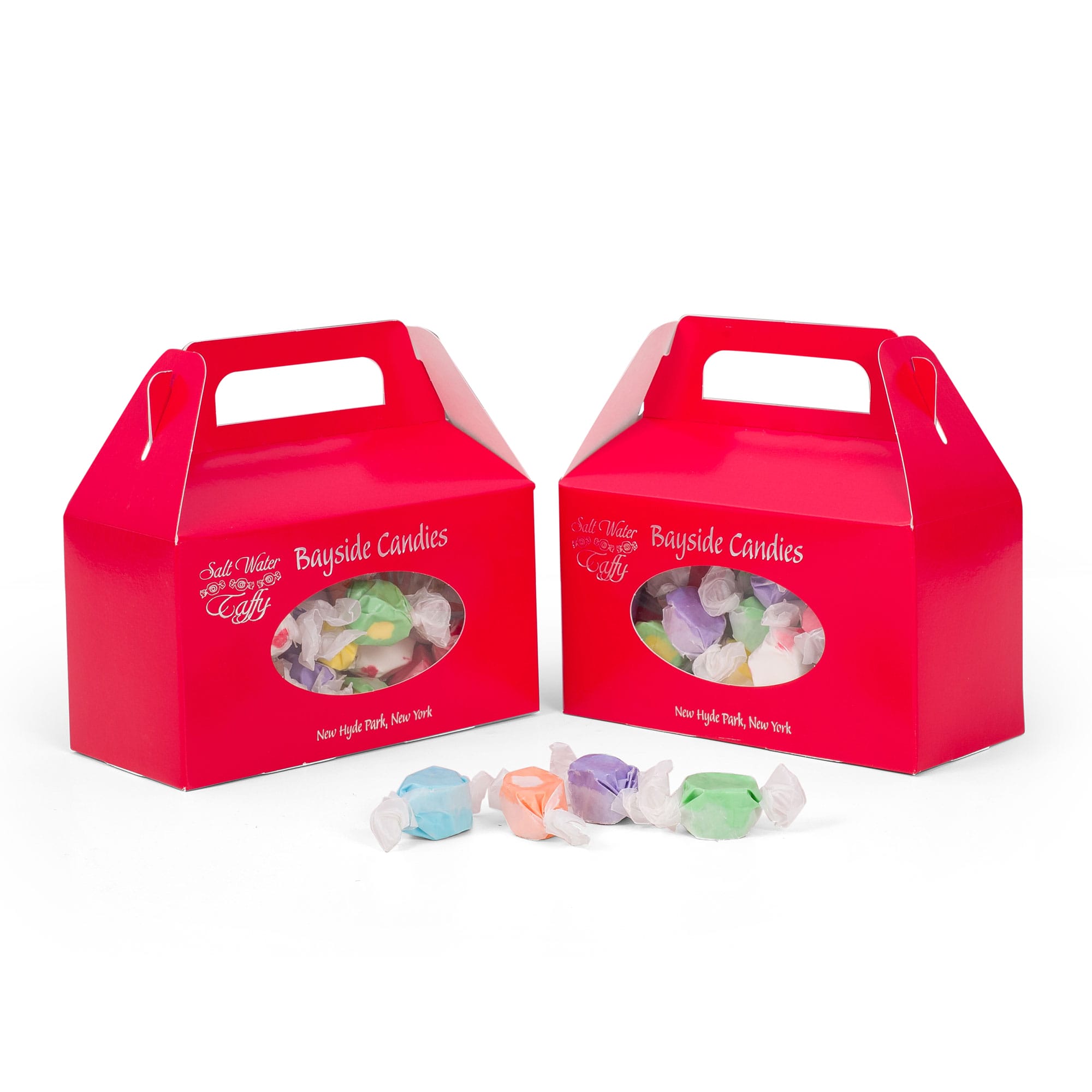 Small White Candy Tote Boxes with Windows