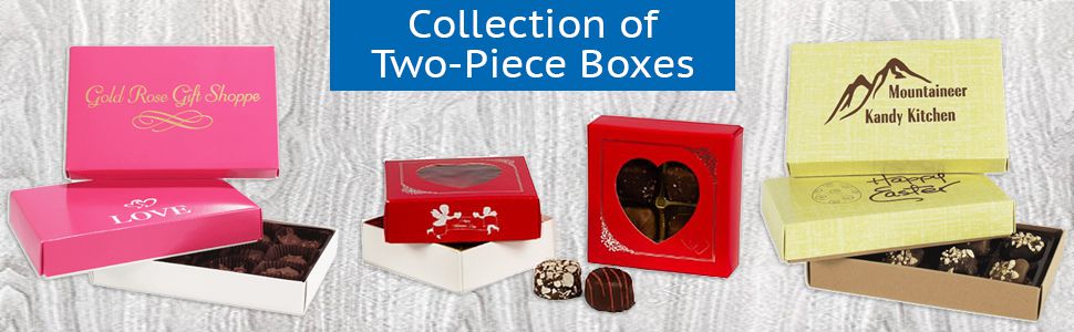 Two-piece confectionery boxes from MOD-PAC