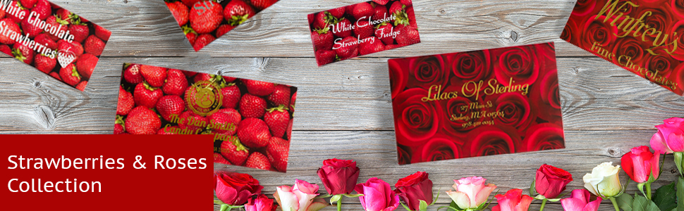 Strawberries and Roses collection of confectionery boxes from MOD-PAC