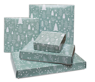 Winter Wonderland Collection of confectionery box covers from MOD-PAC